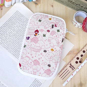 uhplus 夾心餅乾收納包(筆袋)- 手繪森林小紅帽