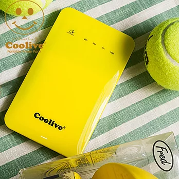 Coolive「時尚派對」7800mAh行動電源黃色派對