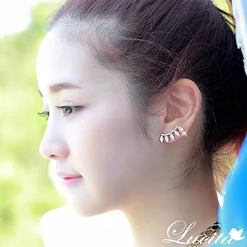 Lucita 韓國熱賣 閃耀光芒甜美人耳環 白