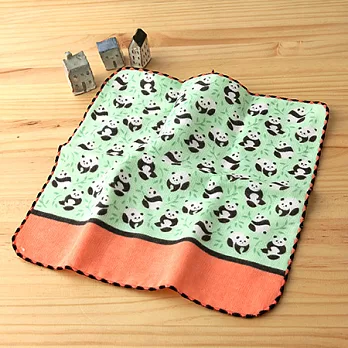 【taoru】町娘 ‧ 假日動物園貓熊 - 日本毛巾 25x25cm (仕女手巾、童巾) – 圓滾滾的可愛貓熊真是動物園「萌」主呢