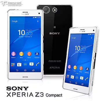 【Metal-Slim】Sony Xperia Z3 Compact保護殼,硬殼,防指紋透明