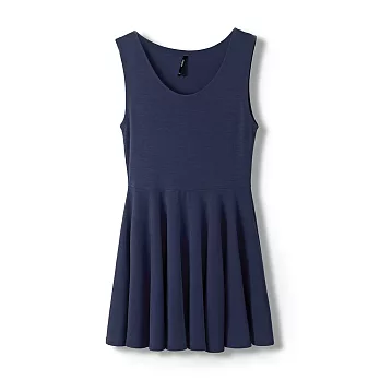 【CACO】內刷毛無袖連身裙洋裝-女S丈青