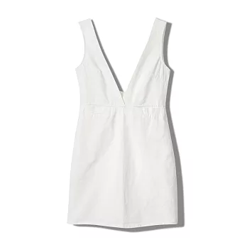 【CACO】深V無袖連身裙洋裝-女M白