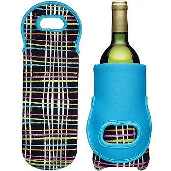 《BarCraft》酒瓶攜帶保冷袋(彩線黑)