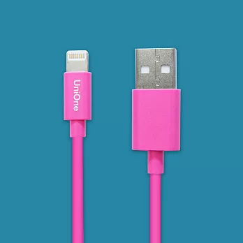 UniOne iPhone 6 Lightning USB Cable傳輸線 粉