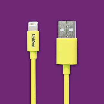 UniOne iPhone 6 Lightning USB Cable傳輸線 黃