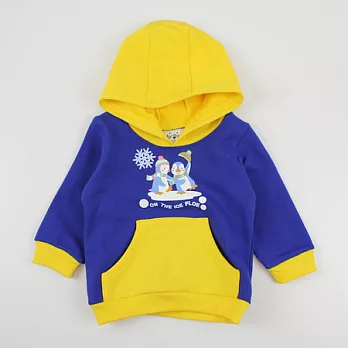 【愛的世界】LOVEWORLD企鵝競技場系列純棉長袖連帽上衣/1~3歲-台灣製-80深藍色