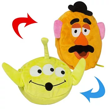 《sun-star》玩具總動員雙面趣味表情造型筆袋(三眼怪與蛋頭先生)