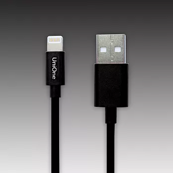 UniOne iPhone 6 Lightning USB Cable傳輸線(蘋果MFI認證)-黑