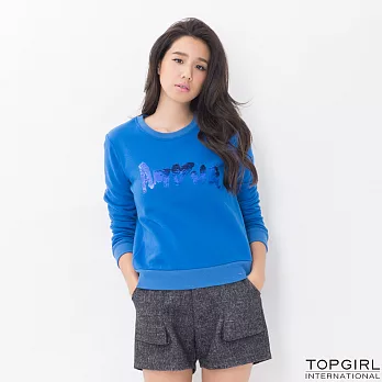 【TOP GIRL】AM♥UR圓領TL寶藍