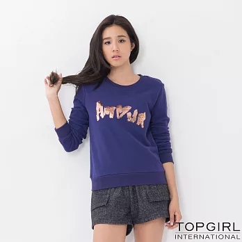 【TOP GIRL】AM♥UR圓領TS深紫