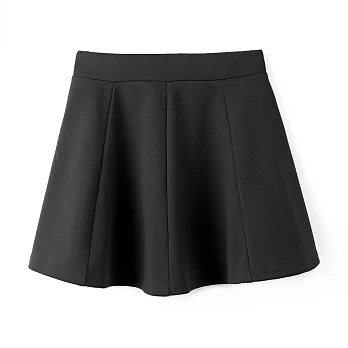 【CACO】壓紋亮彩俏麗圓裙-女FREE黑