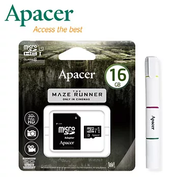 《移動迷宮版》Apacer 宇瞻 16G MicroSDHC UHS-I Class10 記憶卡贈螢光筆