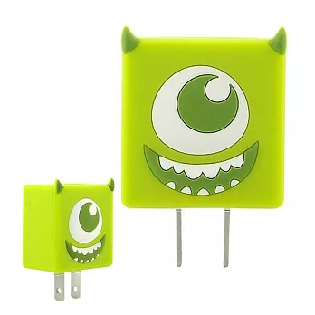 【Disney】可愛造型充電轉接插頭 USB充電器-大眼仔/毛怪大眼仔