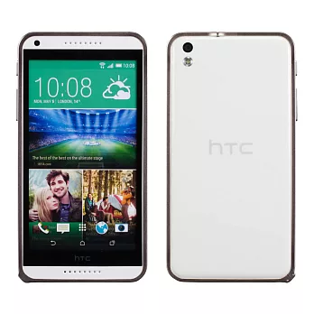 【BIEN】HTC Desire 816 簡約輕薄海馬扣金屬保護邊框 (金)