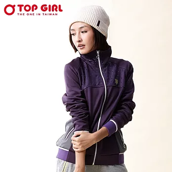 【TOP GIRL】戶外休閒防風運動外套M紫