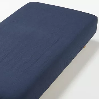 [MUJI 無印良品]水洗棉法蘭絨床包/Q/深藍色