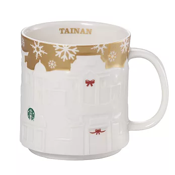 [星巴克]金色耶誕浮雕台南城市杯