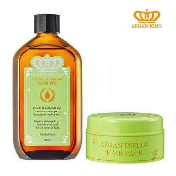 【ARGAN KING】Morocco Argan Oil 雅根摩洛哥堅果油100ml+髮膜300ml