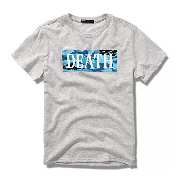 【CACO】迷彩DEATH膠印短T-男S麻花白