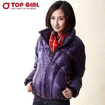【TOP GIRL】輕量大立領羽絨外套S紫
