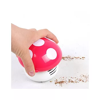 迷你蘑菇桌面吸塵器紅色