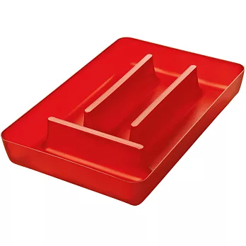 《KOZIOL》Rio 4格餐具收納盒(透紅)