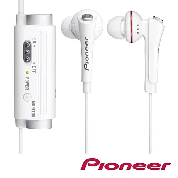 Pioneer 主動抗噪式耳道式耳機 SE-NC31C白色-W