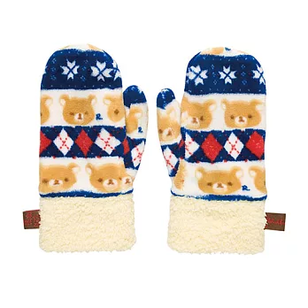 San-X 拉拉熊可愛北歐風系列毛絨保暖手套。懶熊
