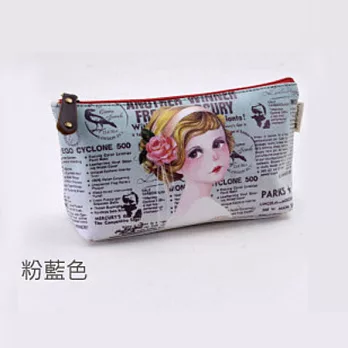 A+ accessories 艾莉莎公主-韓國輕旅行化妝包 (粉藍色)