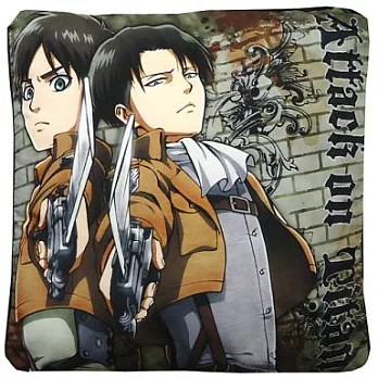 進擊的巨人 抱枕 艾連與里維