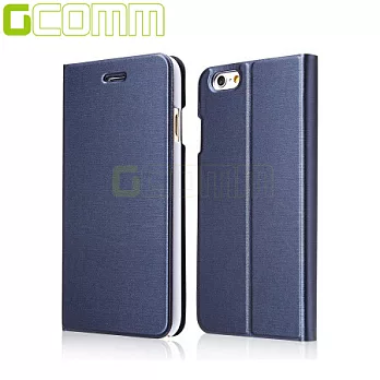 GCOMM iPhone6 5.5＂ Metalic Texture 金屬質感拉絲紋超纖皮套優雅藍