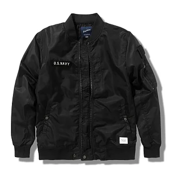 【CACO】NAVY-國旗臂章軍裝夾克-男S黑