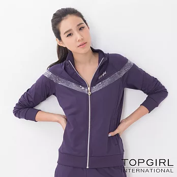 TOP GIRL-銀河系女孩顯瘦修身套裝-外套M紫