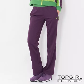 TOP GIRL-撞色系女孩顯瘦修身套裝S紫