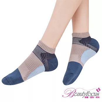 BeautyFocus台灣製萊卡專利機能運動襪0622深藍FREE
