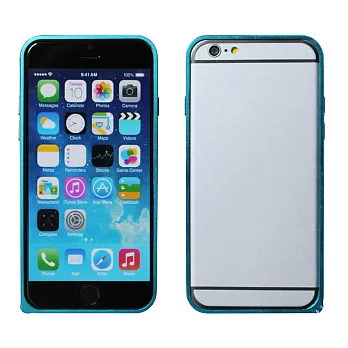 【BIEN】iPhone 6 輕量圓弧海馬扣金屬保護邊框 (藍)