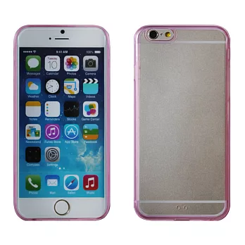 【BIEN】iPhone 6 Plus 彩透超薄雙料軟硬質保護殼 (透粉紅)