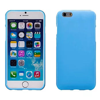 【BIEN】iPhone 6 Plus 亮麗全彩軟質保護殼 (粉藍)