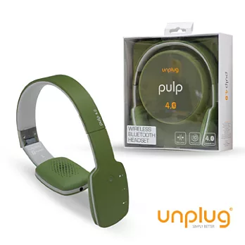 Unplug Pulp觸控可折耳罩式藍芽4.0耳機軍綠