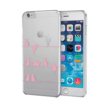 ELECOM iPhone 6 繽紛系列彩色保護殼(5.5吋)-貓咪