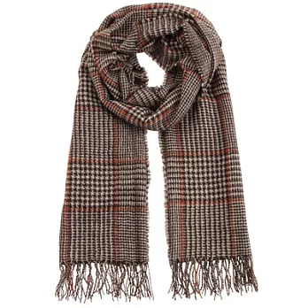 [MUJI 無印良品]喀什米爾花紋大披肩棕色