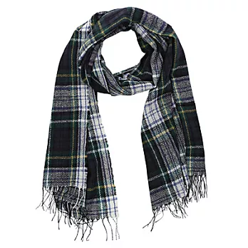 [MUJI 無印良品]喀什米爾花紋大披肩綠色