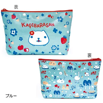 kapibarasan 水豚君北歐系列化妝帶。藍色