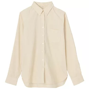 [MUJI 無印良品]女有機棉燈芯絨長袖襯衫XL象牙白