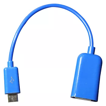 Micro USB OTG 資料傳輸線海水藍