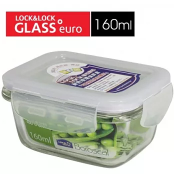 『LLG-414』樂扣耐熱400度-長方型玻璃保鮮盒 (160ml)
