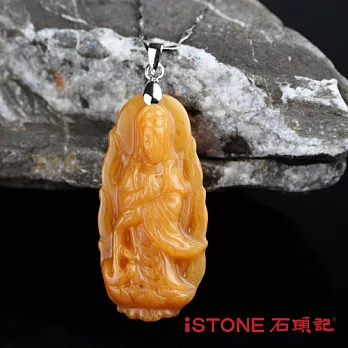 石頭記 護身佛系列-淨瓶觀音黃玉項鍊