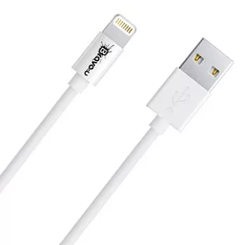 (蘋果MFI認證) Bravo-u Apple Lightning 8pin 充電傳輸線_白
