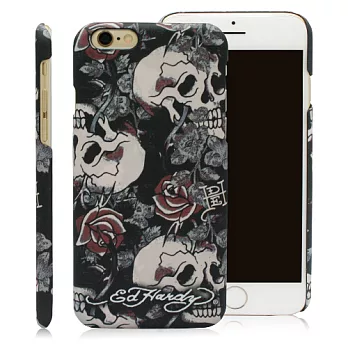 ED HARDY IPHONE 6 PLUS(5.5吋)保護殼-骷髏玫瑰